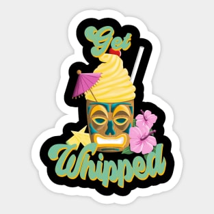 Get Whipped Tropical Tiki Mug with Pineapple Dessert Sticker